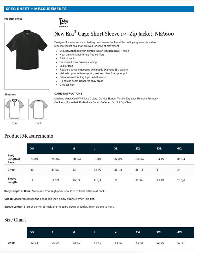 WM Training Academy New Era Batting Jacket