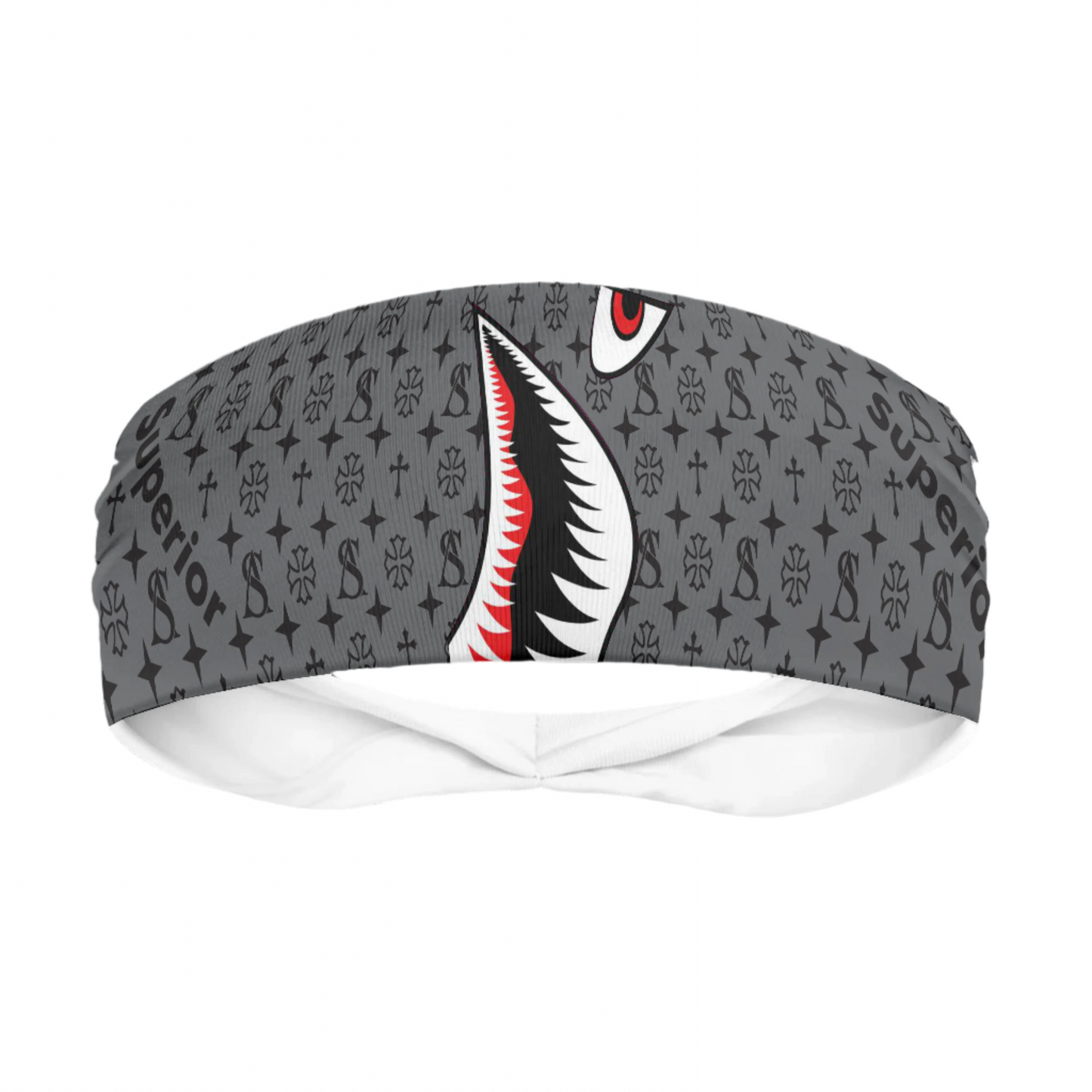 Shark Style Superior Athlete Gray with Black Head Band