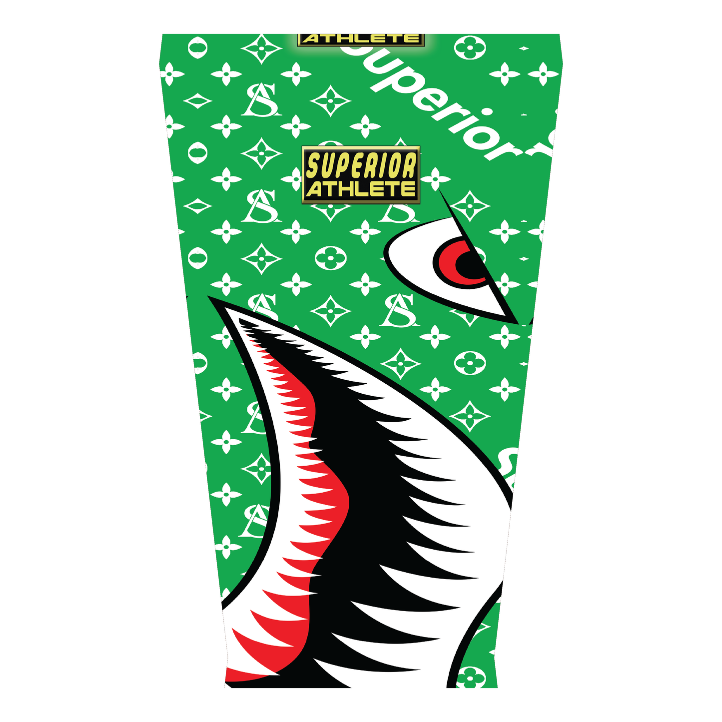 Shark Face Green Pattern Arm Sleeve