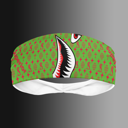 Green Superior Shark Head Band