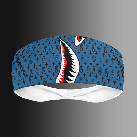 Blue Superior Shark Head Band