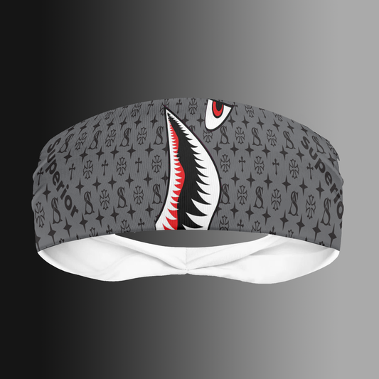 Gray Superior Shark Head Band