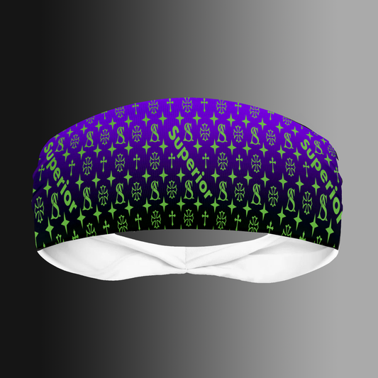 Purple & Green Superior Head Band