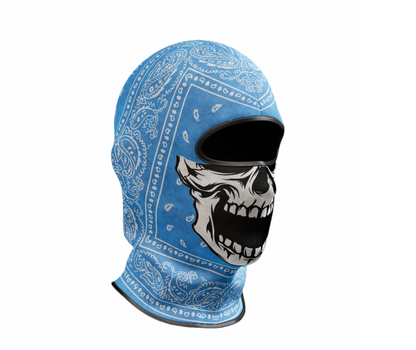 Baby Blue Bandana with Skull Balaclava by Superior Athlete