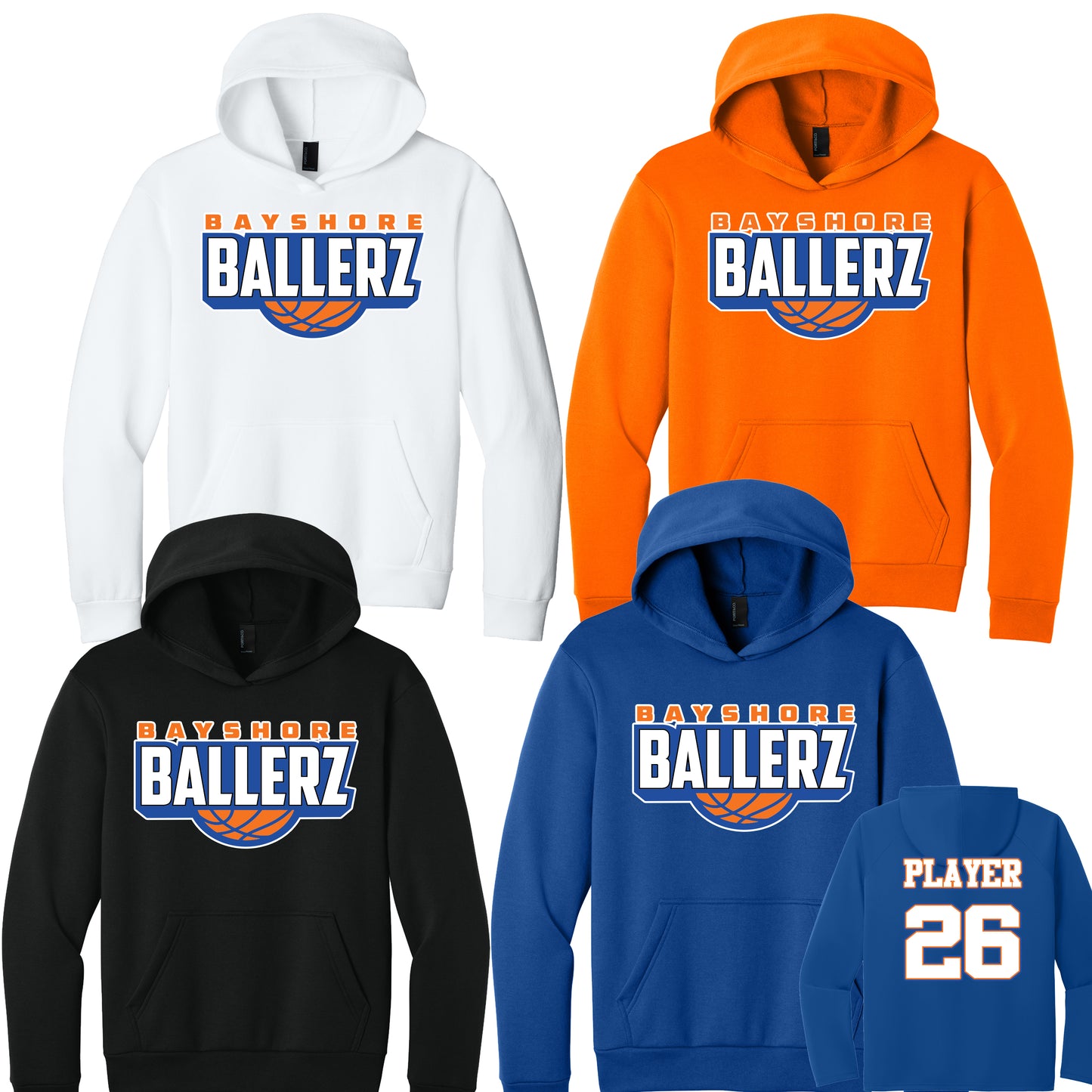 Bayshore Ballerz Easy Fleece Pullover Hooded Sweatshirt