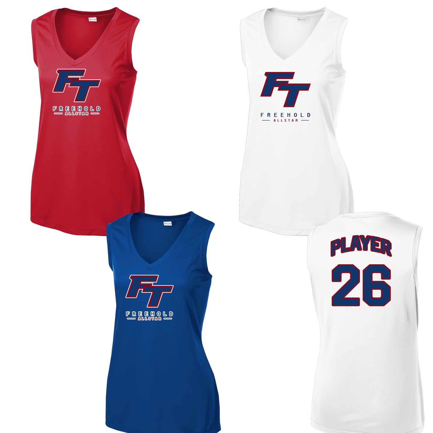Freehold All-Stars Women's V-Neck Dri Fit Tank Top