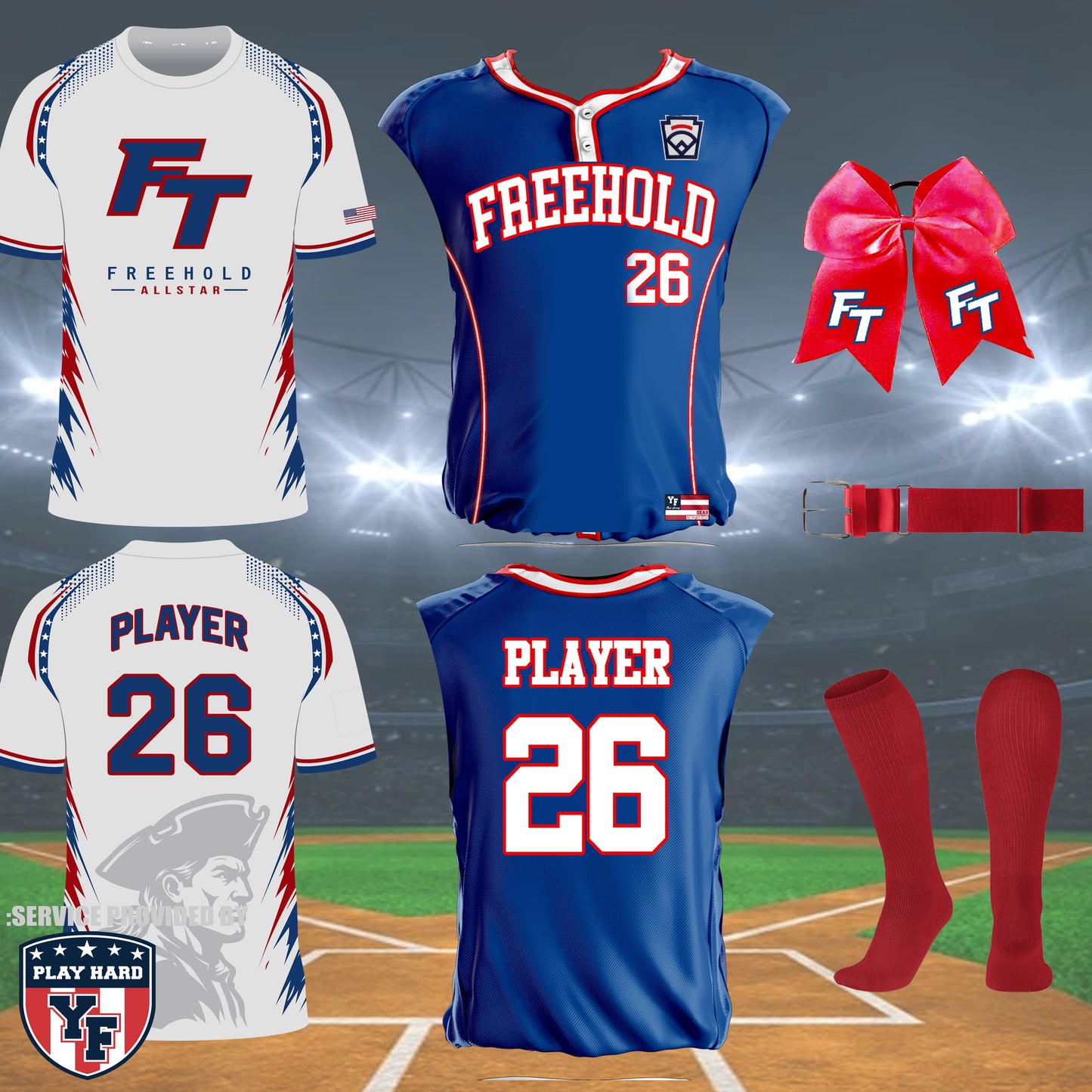 Freehold Township Little League Softball Uniform Bundle