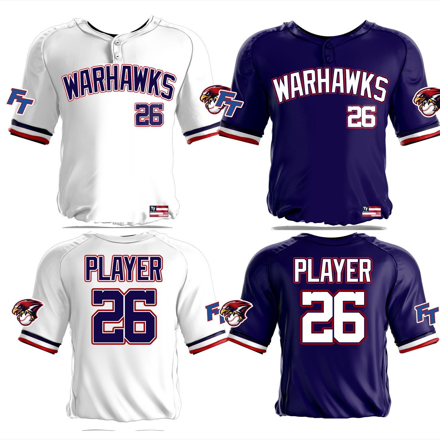 Freehold Warhawks Baseball Jersey Bundle