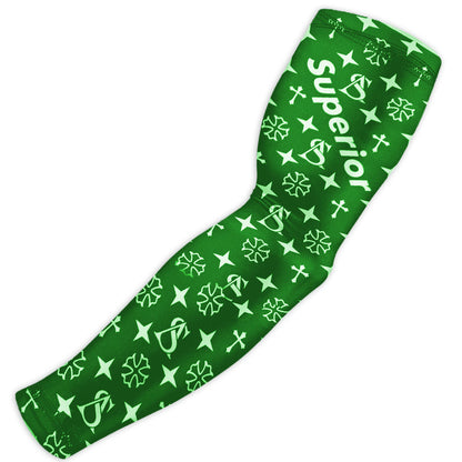 Superior Athlete Pattern - Green & White Armsleeve