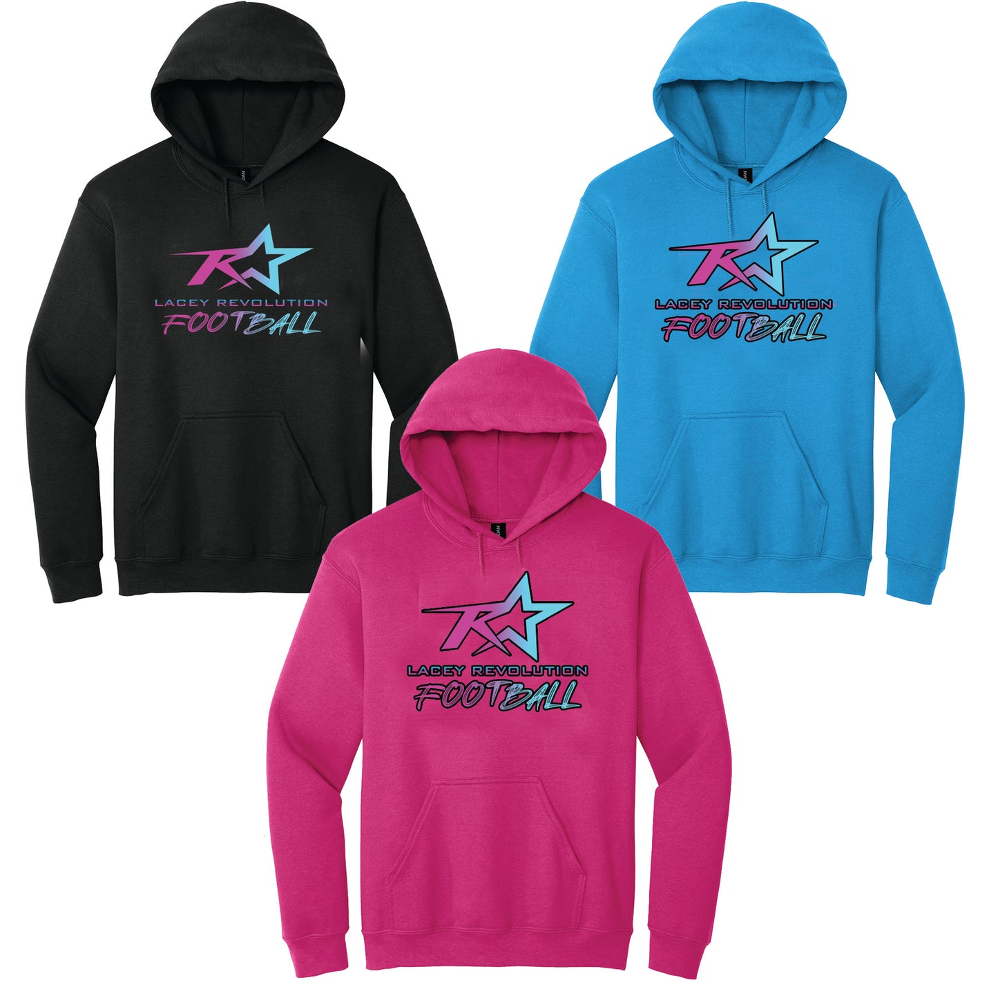 Lacey Revolution Football Cotton Hoodie - Adult