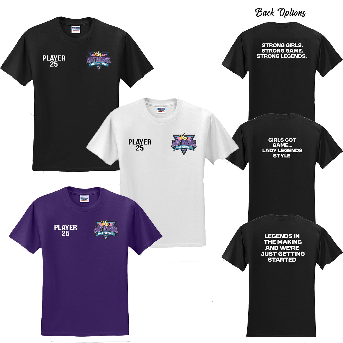 Lady Legends Football Cotton T-Shirt