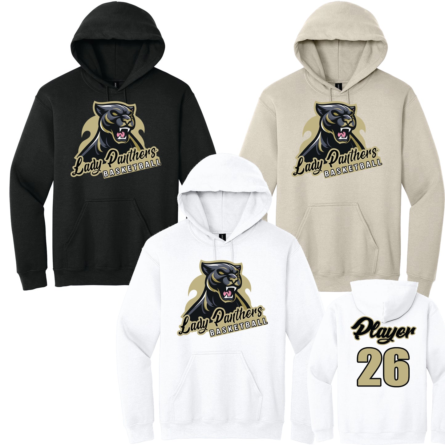 Lady Panthers Basketball Cotton Hoodie