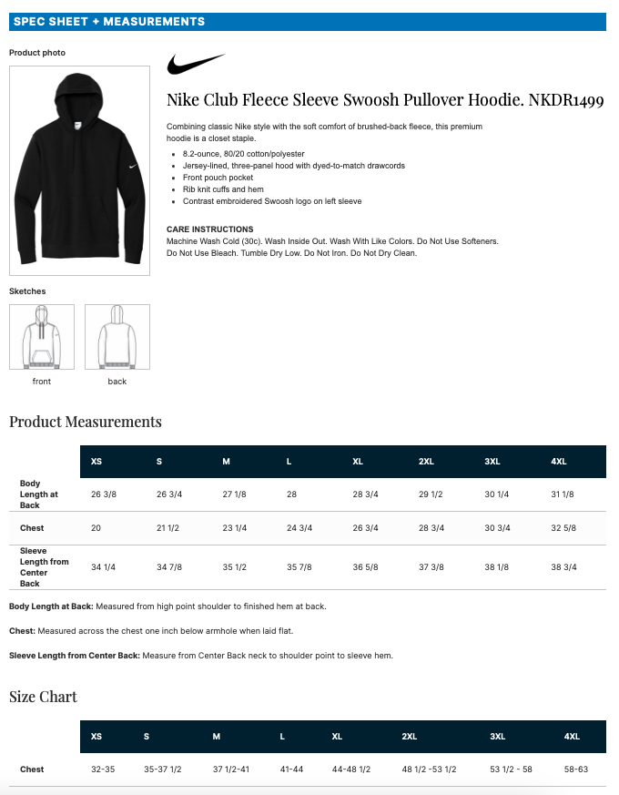 WM Training Academy Nike Swoosh Pullover Hoodie