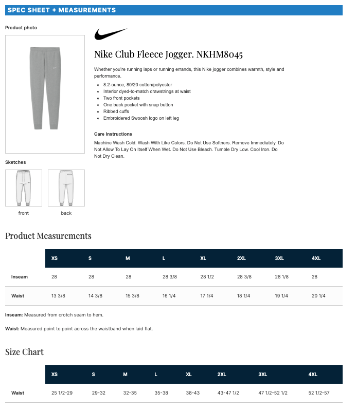 WM Training Academy Nike Club Fleece Jogger