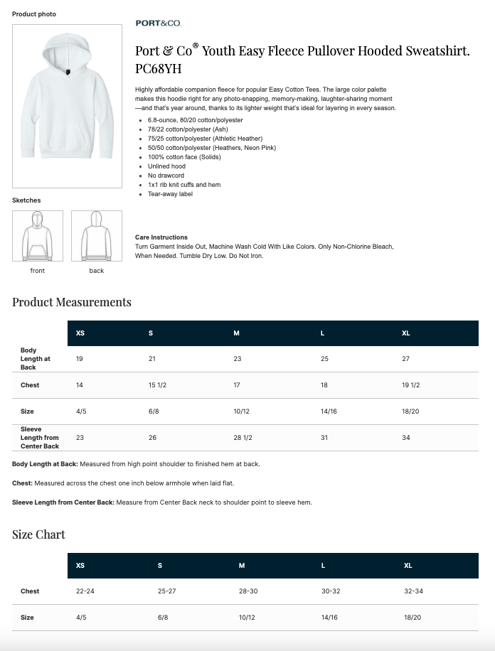 Bayshore Ballerz Easy Fleece Pullover Hooded Sweatshirt