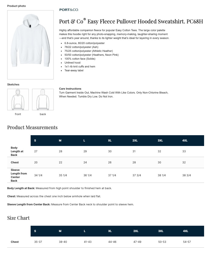 Bayshore Ballerz Easy Fleece Pullover Hooded Sweatshirt