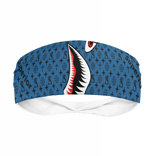Shark Style Royal Blue Superior Athlete in Black Head Band